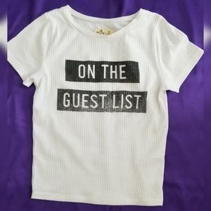 Hollister Fun Novelty Crop Top Tee